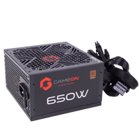 GAMEON - SPY2 ATX 650 WATTS 80 PLUS BRONZE Value Gaming Power Supply Black