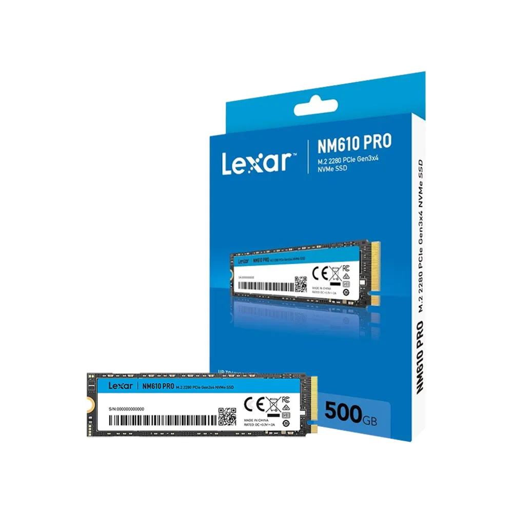 500GB High Speed PCIe Gen3 with 4 Lanes M.2 NVMe, up to 3300 MB/s read and 1700 MB/s write