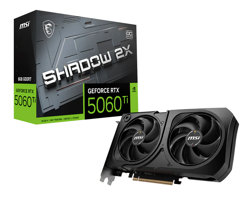 MSI GeForce RTX 5060 Ti SHADOW 2X OC PLUS 8GB
