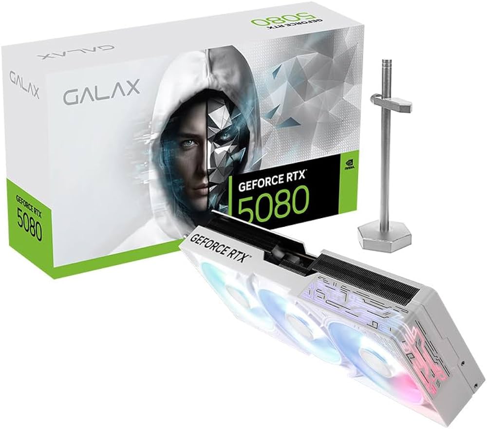 B37S Black GF RTX5080 1-Click OC White PCI-E 16GB / GDDR7 256BIT W/DP/DP/DP/HDMI/Cooling Fan