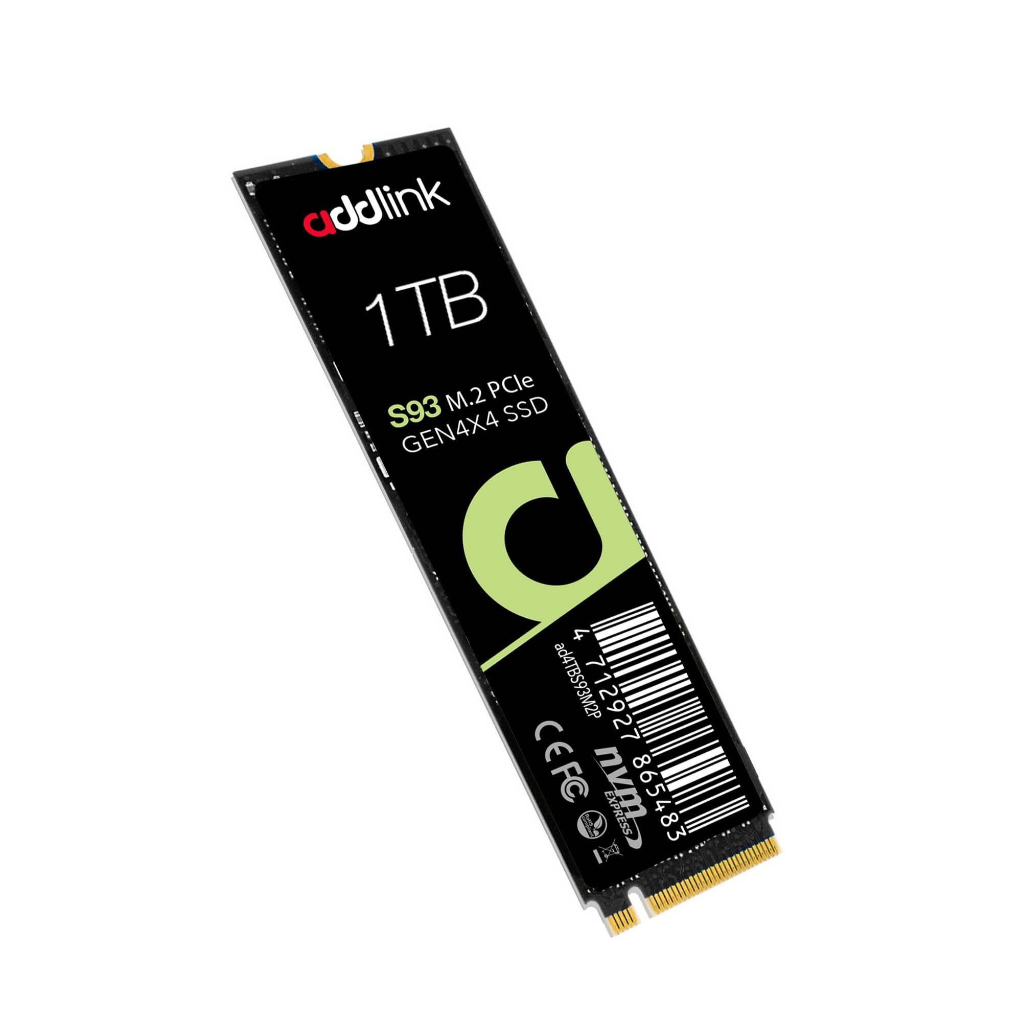 1TB M.2 2280 PCIe GEN4X4 NVMe 1.4 (Up to R:7200 , W:6100) Support PS5