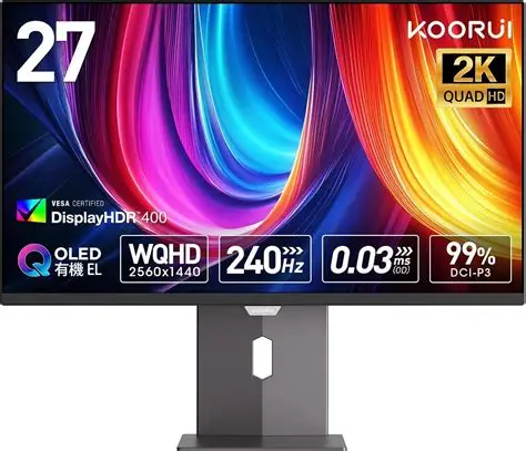 KOORUI S2721XO / 27� / OLED / 2K QHD / 240HZ / HEIGHT ADJUST / HDR400 / GAMING MONITOR