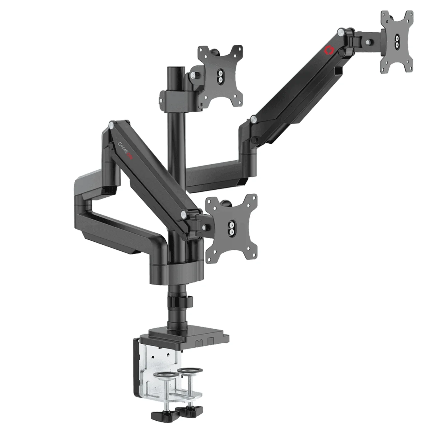 GAMEON GO-5367 Triple Monitor Arm, Stand And Mount For Gaming And Office Use, 17" - 30", Each Arm Up To 6 KG