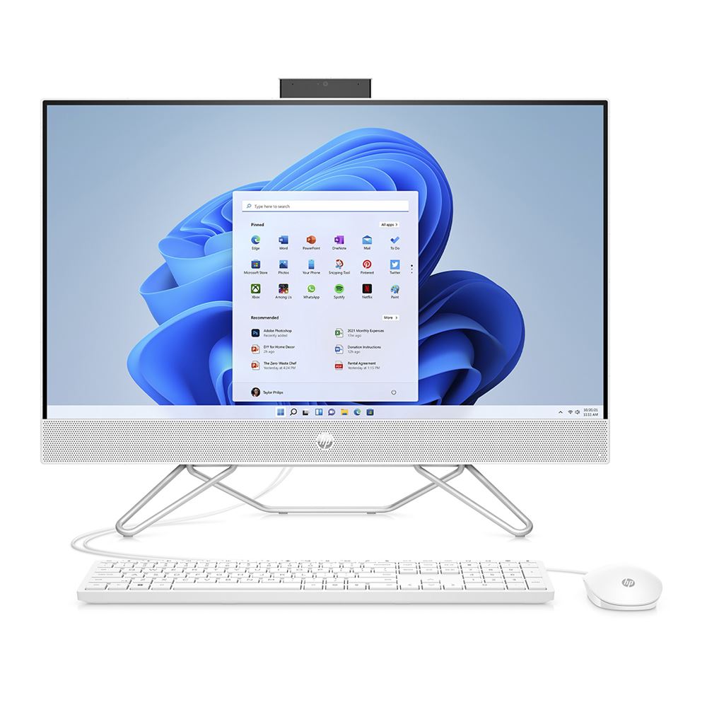 HP AIO 24-cb1023nh i5-1235U 8GB-512GBSSD-23.8FHD-TCH-DOS-WHITE-ENG