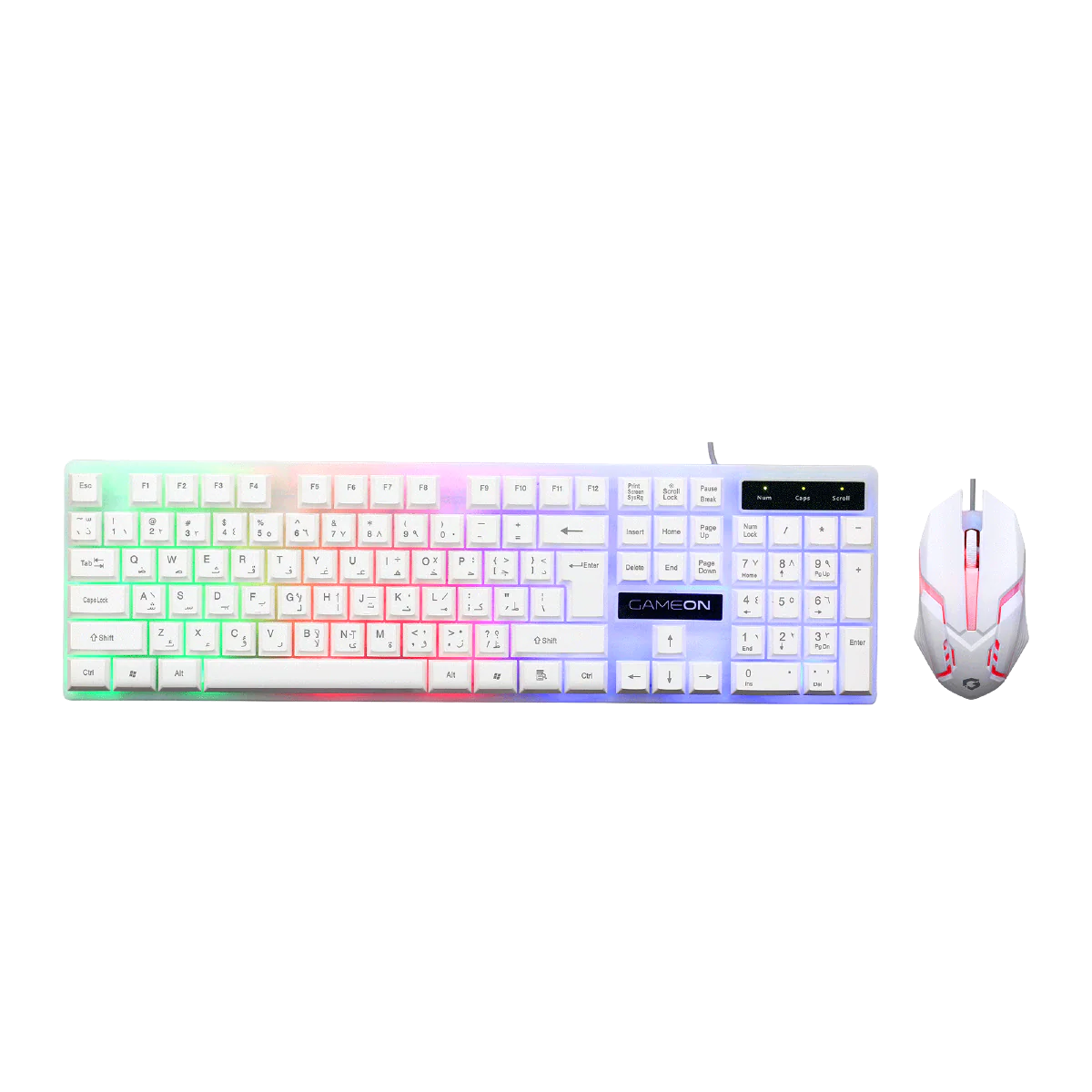 GAMEON Dominion Series GO21KM-W Wired Keyboard & Mouse 2 in 1 Combo - English/Arabic