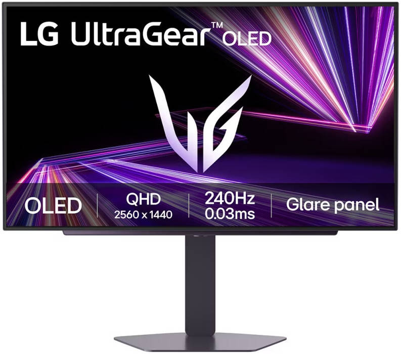 LG 27GX704A UltraGear Gaming Monitor, 27" OLED Display, QHD Resolution, 240Hz Refresh Rate, 0.03ms Response Time, AMD FreeSync Premium Pro & NVIDIA G-Sync Compatible, Black | 27GX704A-B