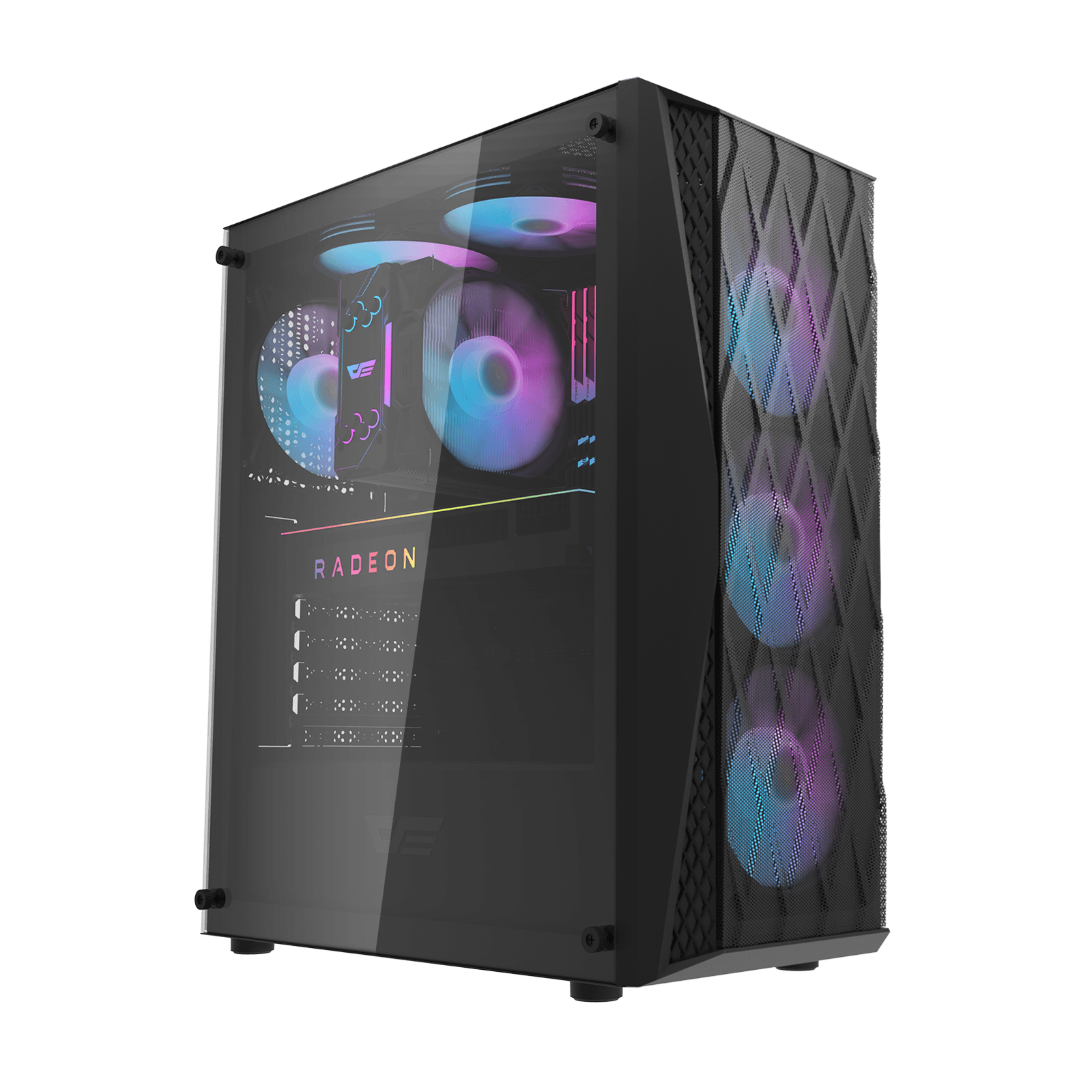 INTEL CORE I5-12400F H610M DDR4 512GB SSD M.2 16GB RAM DDR4 RX 6750 XT 12GB CASE DK352 BLACK AIRCOOLER