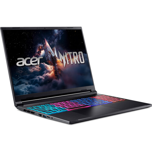 Acer Nitro V 16S Slim Gaming Laptop - Intel Core 9-270H - 16GB RAM - 1TB SSD - 16-Inch WQXGA IPS 180Hz - NVIDIA GeForce RTX 5070 8GB Graphics Card - Windows 11 Home - Eng-Arb Keyboard - Obsidian Black - 1 Year Warranty - Retail Box - New Factory Sealed