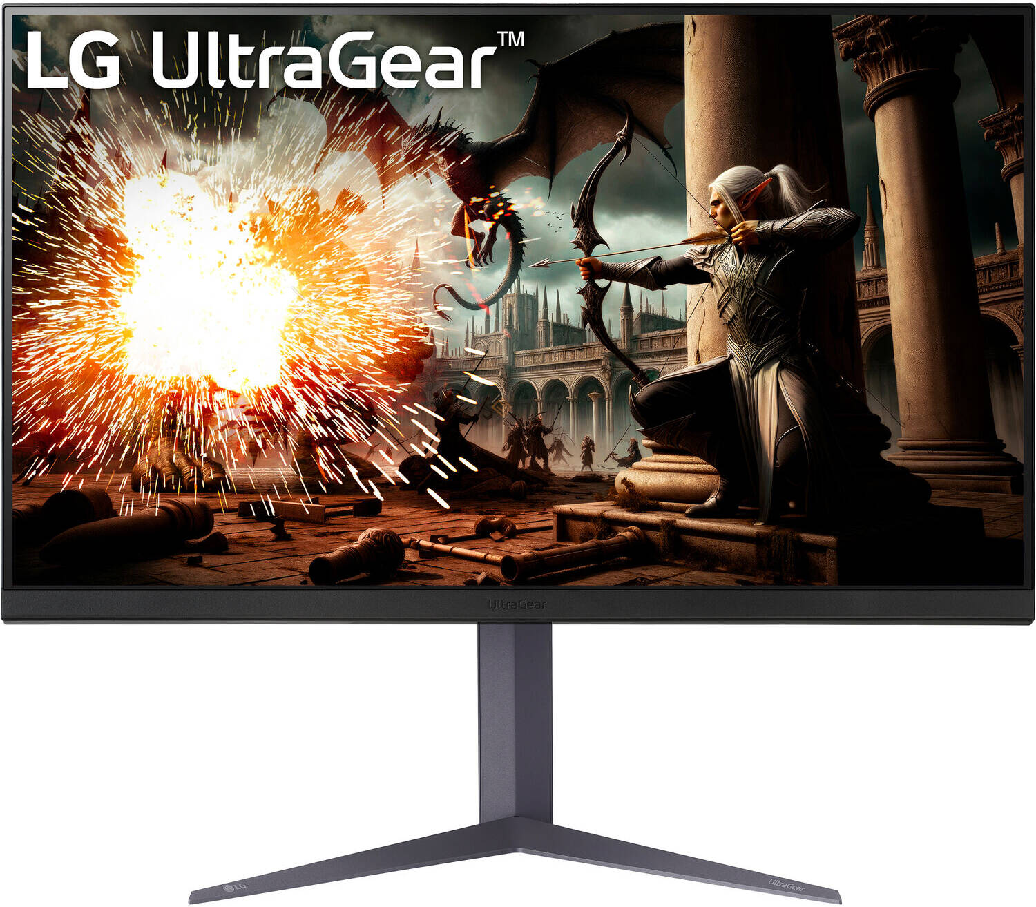 LG UltraGear Gaming Monitor, 32" IPS Display, QHD Resolution, 180Hz Refresh Rate, 1ms (GtG @ Faster) Response Time, NVIDIA G-SYNC Compatible, AMD FreeSync, Black | 32GS75Q
