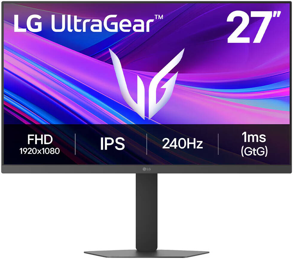 LG UltraGear 27G440A Gaming Monitor, 27" IPS Display, FHD Resolution, 240Hz Refresh Rate, 1ms (GtG @ Faster) Response Time, AMD FreeSync Premium & NVIDIA G-Sync Technology, Black | 27G440A-B
