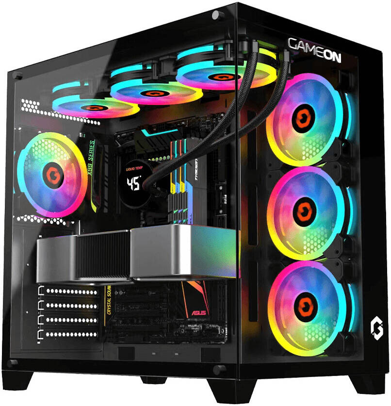 INTEL CORE ULTRA 7 265KF ASUS PRIME B860M-A WIFI PNY 1TB SSD M.2 32GB RAM DDR5 RTX 5070 TI 16GB CASE WITH 7 FANS BLACK COOLER DEEPCOOL LE360 V2 850W 80 PLUS GOLD POWER SUPPLY