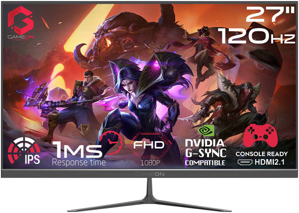 GAMEON GOES27FHD120IPS 27" FHD, 120Hz, MPRT 0.5ms, HDMI 2.1, IPS Gaming Monitor (Support PS5)