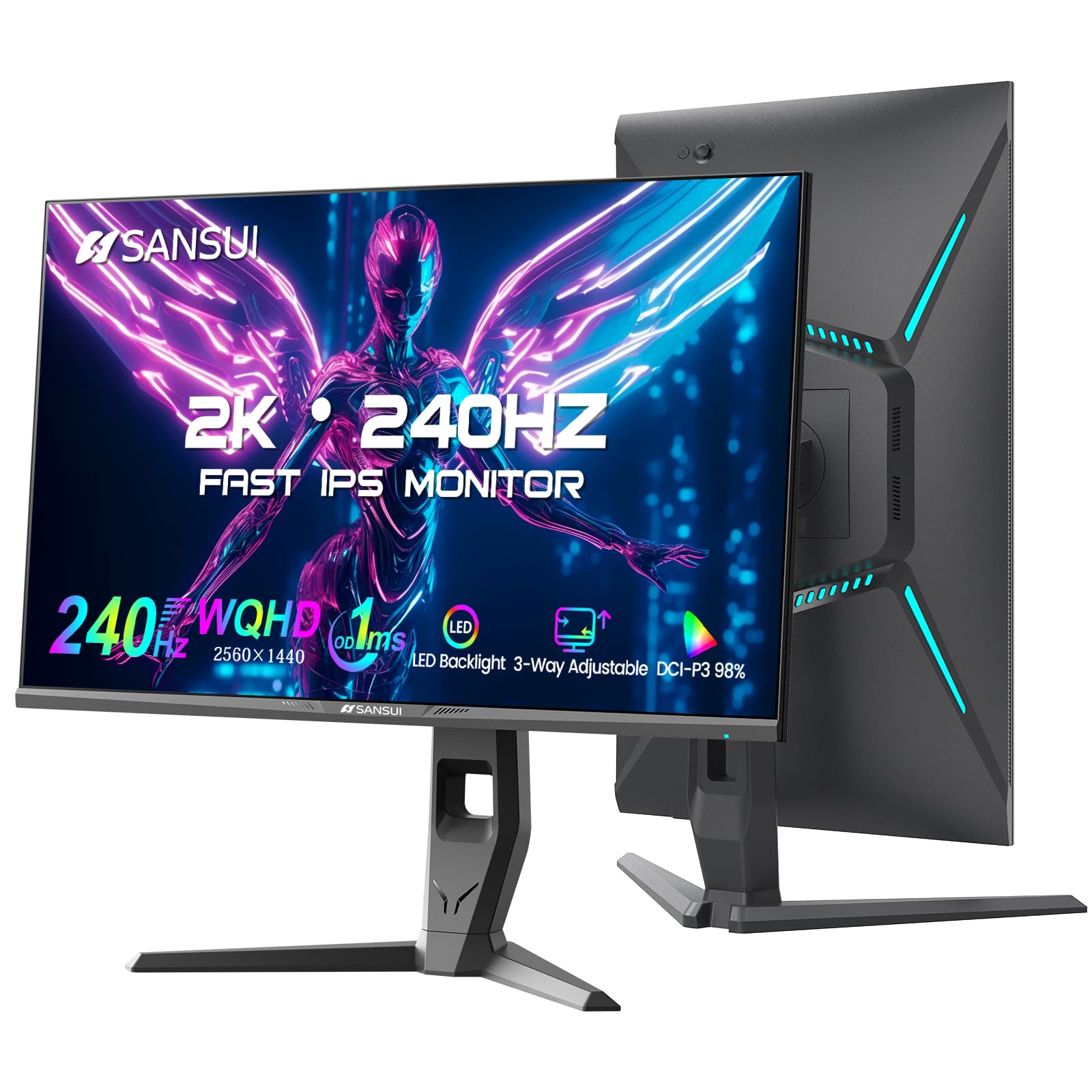 SANSUI ESA-G27F6Q PRO / 27" / IPS / 2K WQHD / 240HZ / 1 MS / GAMING MONITOR / 3 YRS