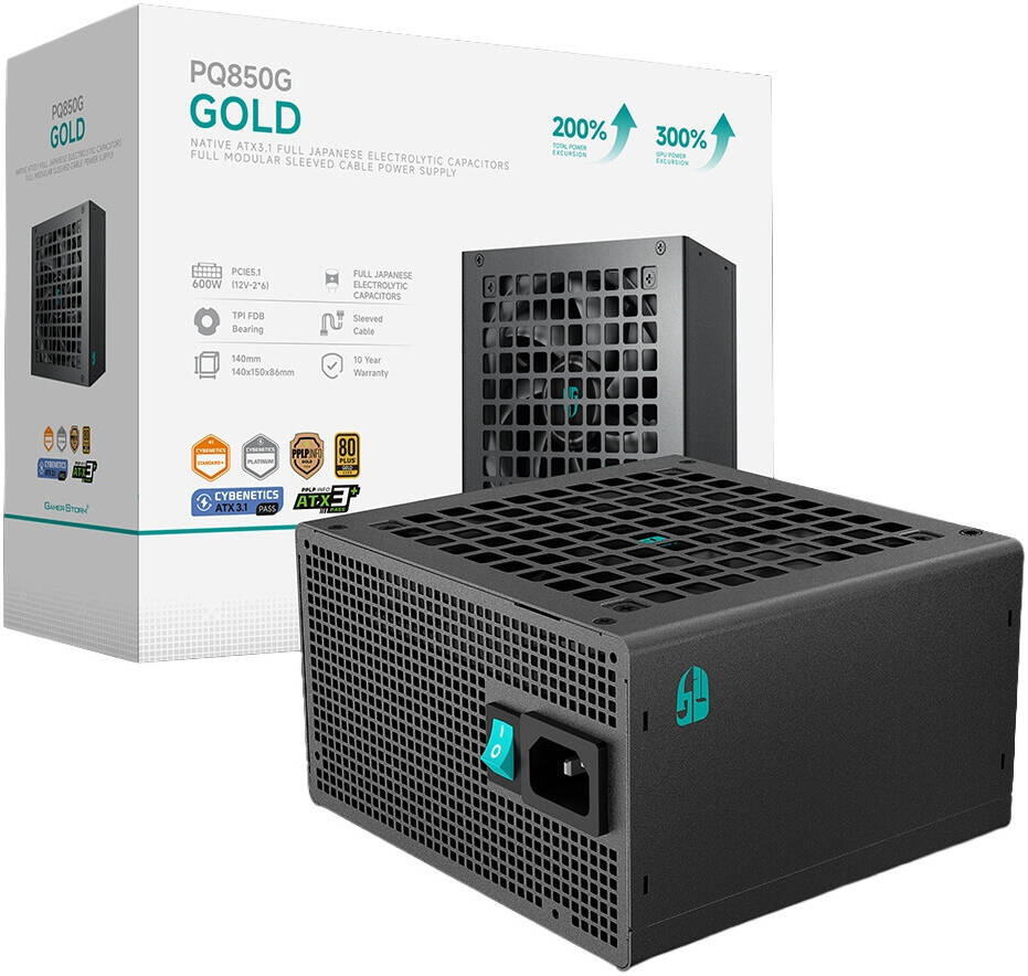 DEEPCOOL PQ850G 850W 80 PLUS GOLD ATX 3.1 BLACK