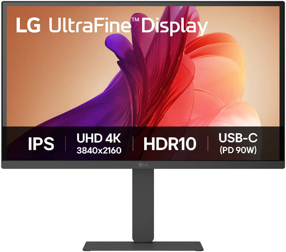 LG 27U730A-B UltraFine Monitor, 27" IPS Display, 4K UHD Resolution, 60Hz Refresh Rate, 5ms (GtG) Response Time, Super Resolution+, Dynamic Action Sync, USB Type-C, Black | 27U730A-B.AMA
