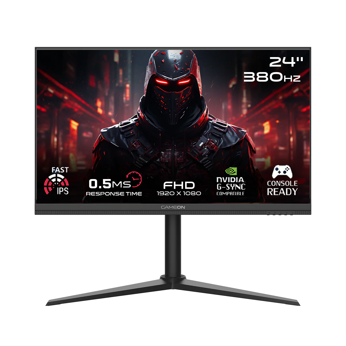GAMEON GOMP24FHD380IPS Midnight Pro Series 24" FHD, 380Hz, MPRT 0.5ms, HDMI 2.1, Fast IPS Gaming Monitor (Support PS5) - Black