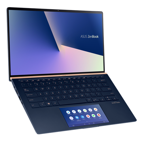 Asus Laptop UX434 14FHD I7-10510-8GB-512GBSSD 32OP NO DVD TCH BLUE ENG