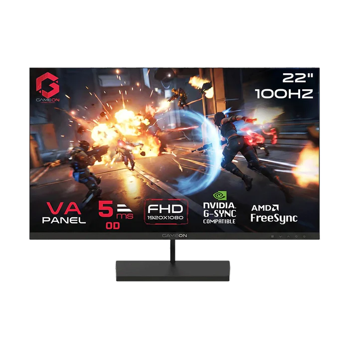 GAMEON GB22F10 21.45" FHD Flat VA Pannel 5ms Gaming Monitor