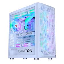 GAMEON Emperor Arctic I Series Mid Tower Gaming Case - White ARGB+Remote?7 Fans Case - White