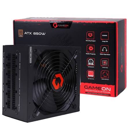 GAMEON - SPY2 ATX 850 WATTS 80 PLUS BRONZE Value Gaming Power Supply - Black