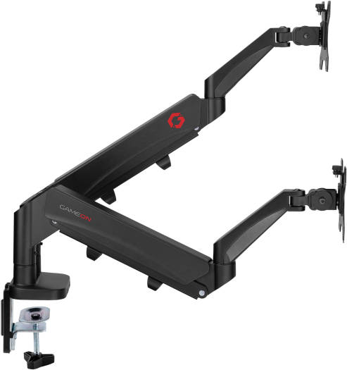 GAMEON GO-5350 Dual Monitor Arm, Stand And Mount For Gaming And Office Use, 17" - 32", Each Arm Up To 9 KG