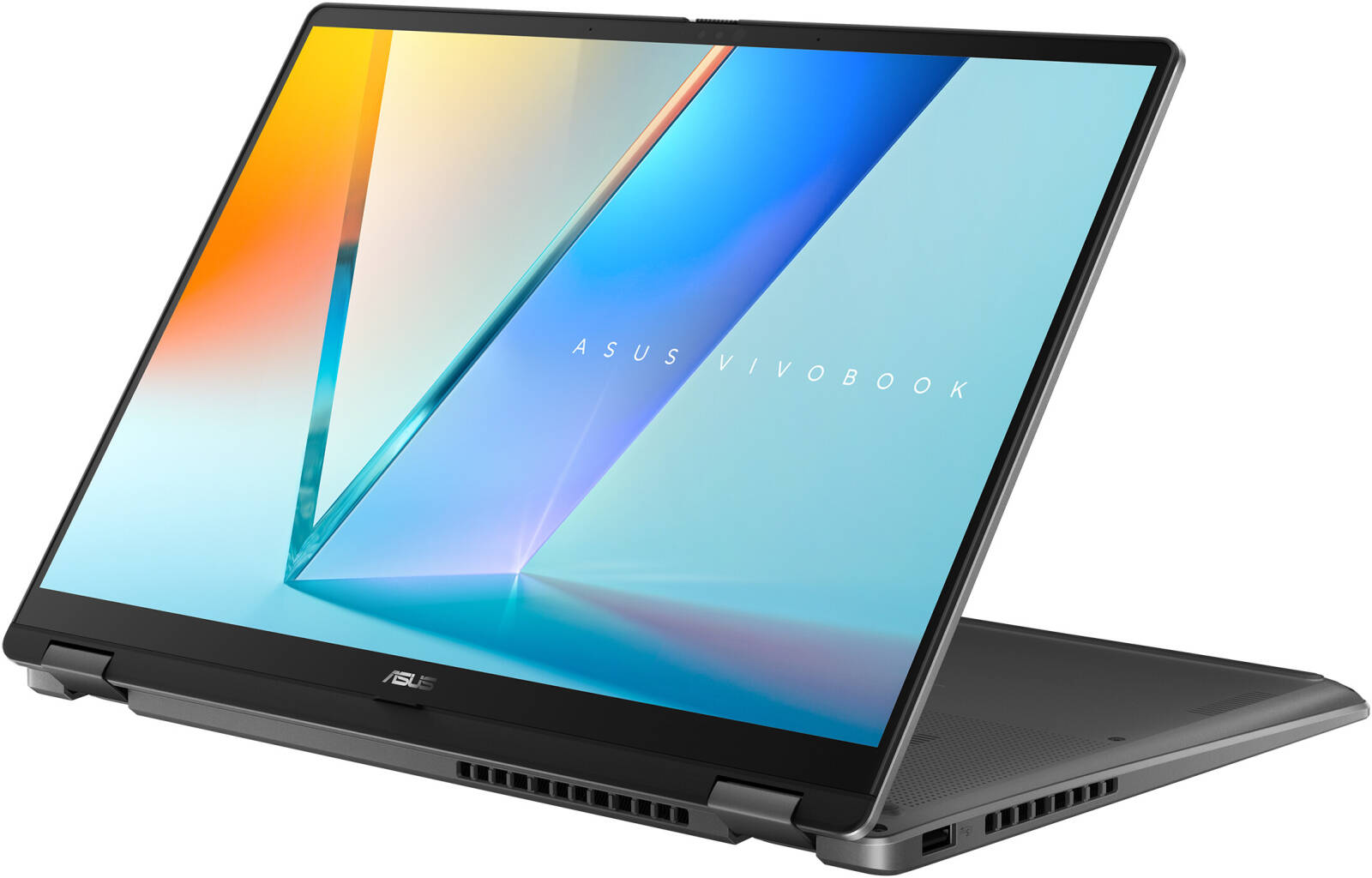 ASUS Vivobook 14 Flip TP3407SA Copilot+ Laptop, 14 WUXGA OLED Touch Display, Intel Core Ultra 7 256V, 16GB RAM, 1TB SSD, Intel Arc Graphics, English Keyboard, Win11, Matte Gray 90NB14Y1-M005E0