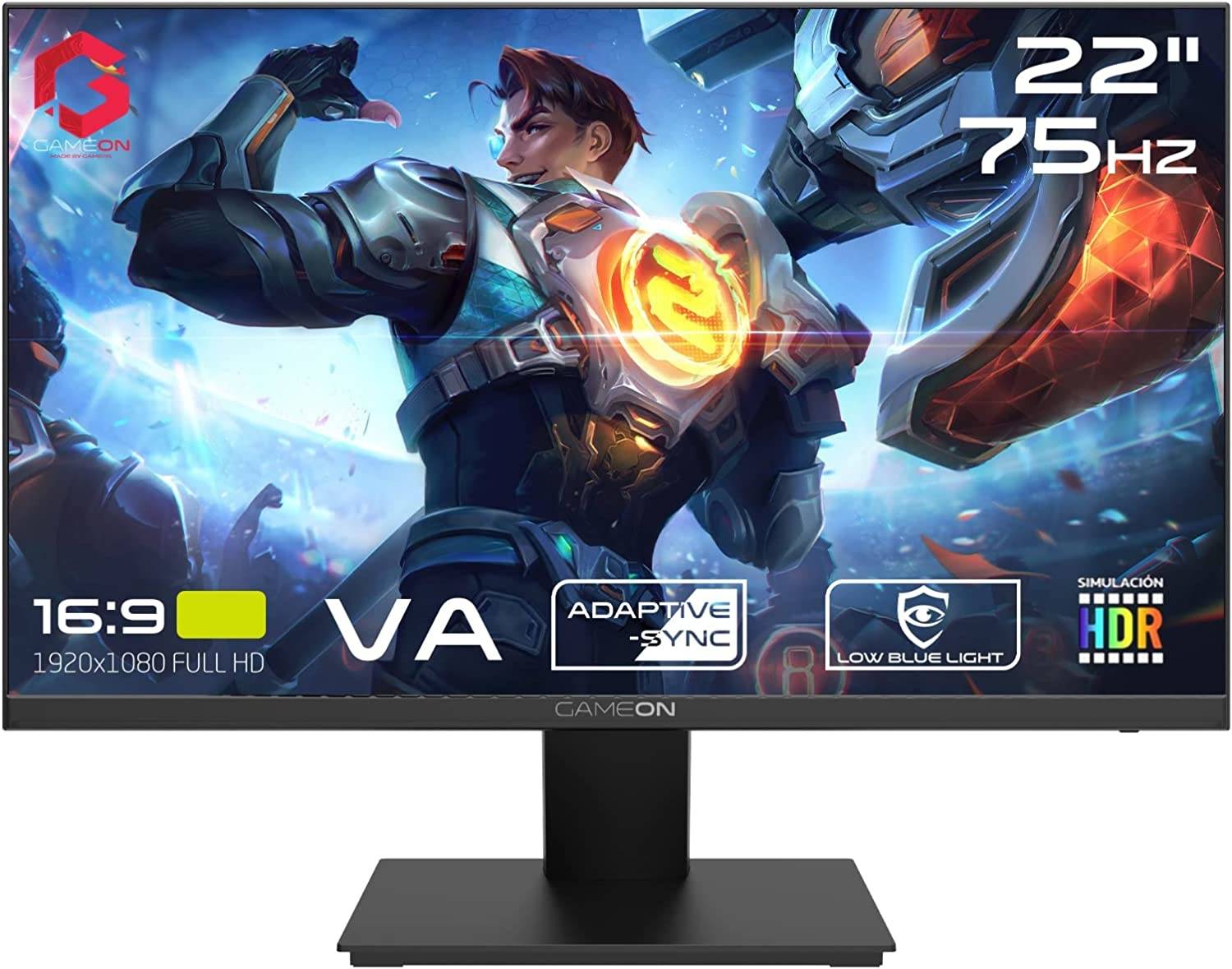 GAMEON GOB22FHD75VA 22" FHD, 75 Hz, VA, Flat Gaming Monitor Fixed Stand