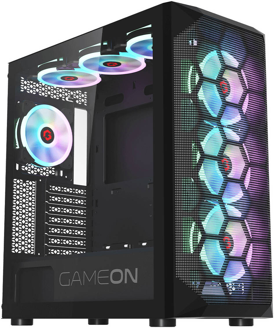 GAMEON Emperor Midnight I Series Mid Tower Gaming Case - Black