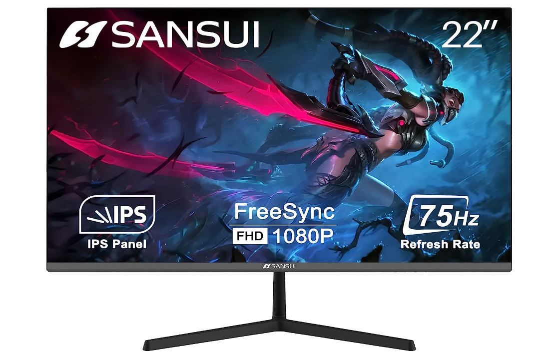 SANSUI ES-22X3 / 22" / IPS / FHD / 75HZ / HDMI 2.1 / 0.5 MS / GAMING MONITOR / 3 YRS