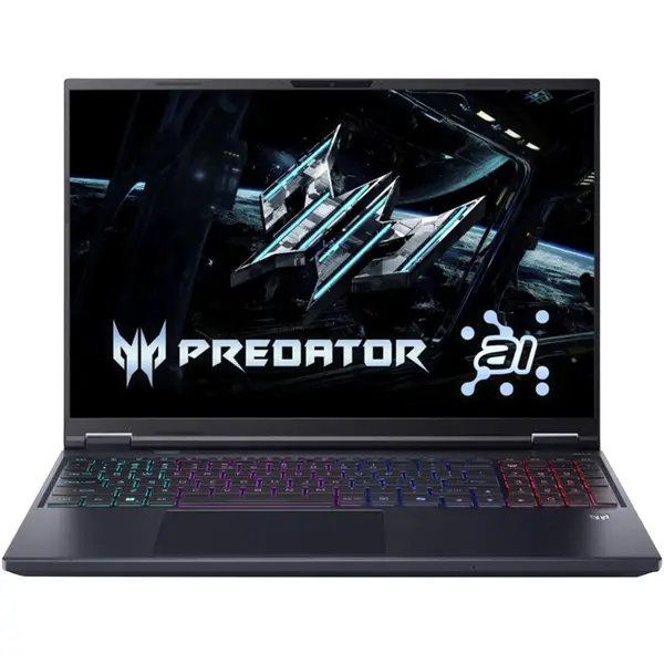 Acer Gaming Laptop Predator Helios 16 U9-275HX-16GB-1TBSSD-8GB-RTX5060-16'QHD-180Hz-RGB BKLIT-ENG