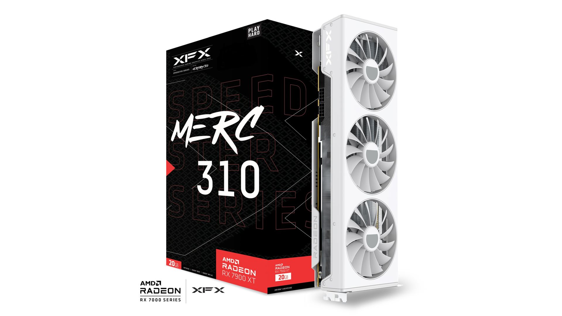 XFX SPEEDSTER MERC310 AMD Radeon RX 7900 XT Gaming Graphics Card with 20GB GDDR6, AMD RDNA 4 WHITE