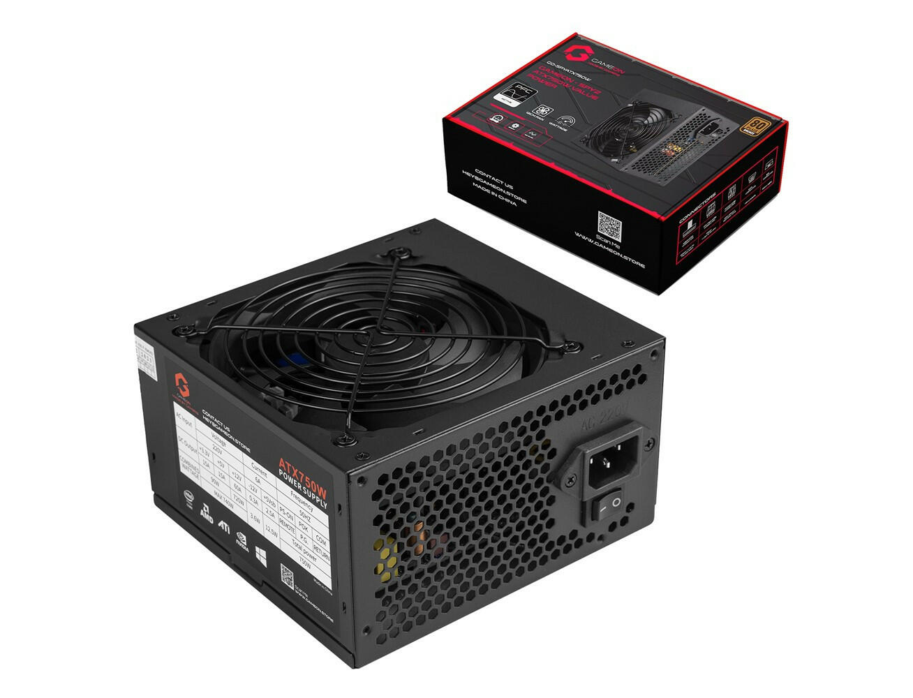 GAMEON SPY2 ATX 750 WATTS 80 PLUS BRONZE Value Gaming Power Supply Black