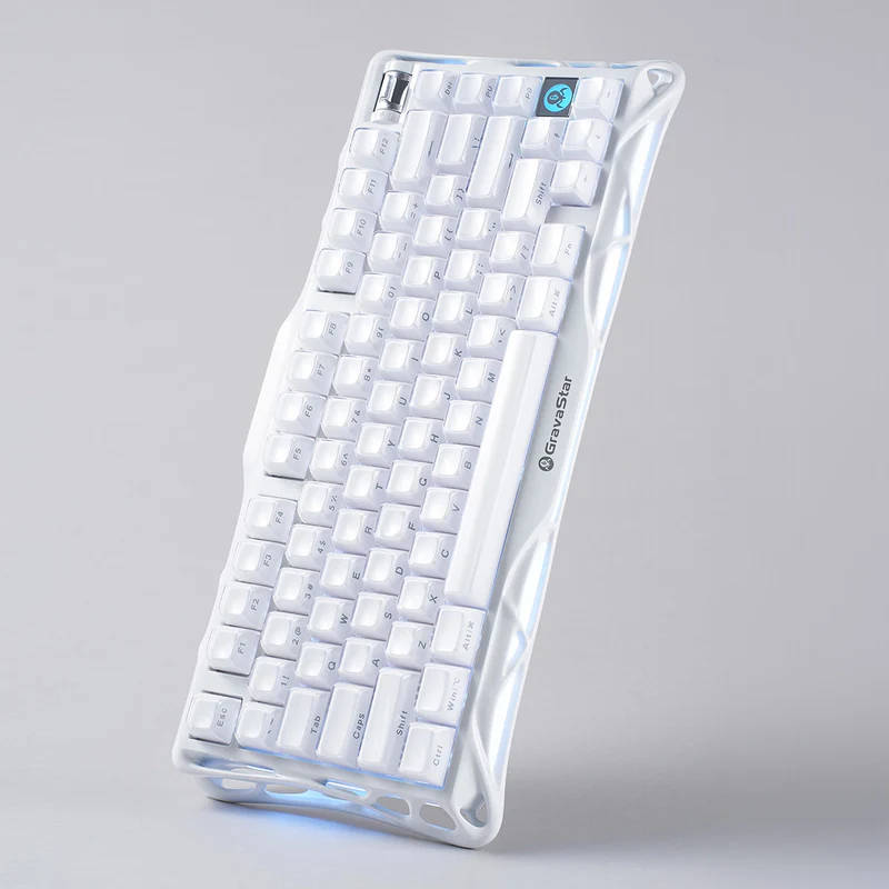 GravaStar Mercury K1 75% Wireless Mechanical Gaming Keyboard Special Edition - opaline White