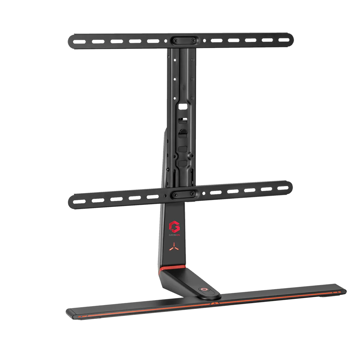 GAMEON GO-2021 TV Stand RGB Lighting Gaming Table Top, Stand And Mount For Gaming And Office Use, 37" - 65", Each Arm Up To 40 KG, Black for ( LG, Samsung, Orca ) for all Brands