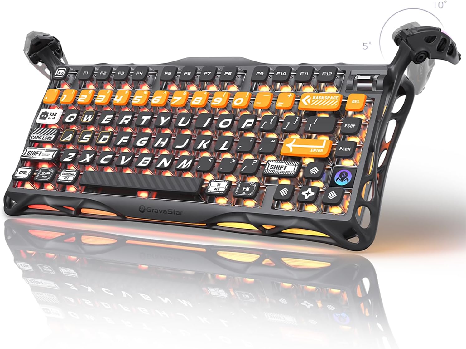 GravaStar Mercury K1 Pro 75% Wireless Mechanical Gaming Keyboard - CyberFlare