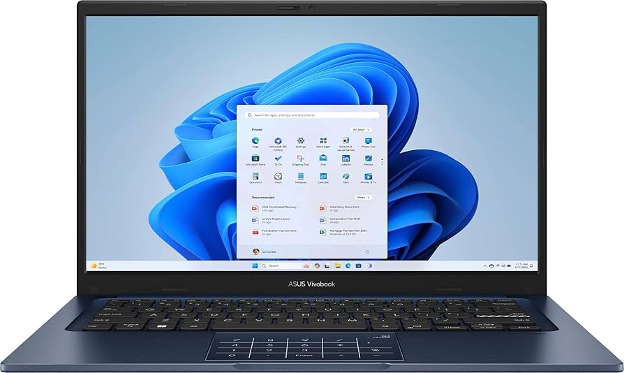 Asus Vivobook 14 X1404VA-I712512 13th Gen Cori7-1355U 12GB DDR4 512GB SSD 14" FHD Quiet Blue Win11 Eng-KB