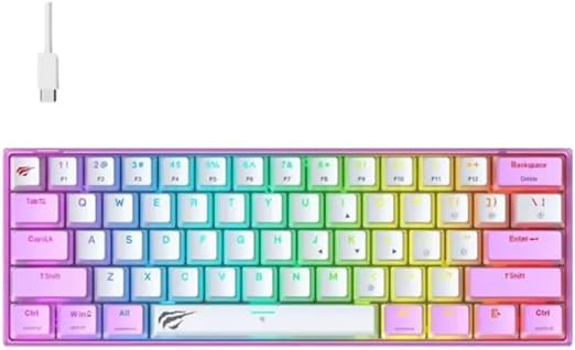 Gaming keyboard purple +white