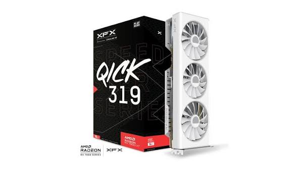 XFX SPEEDSTER QICK319 RADEON RX 7800 XT CORE Gaming Graphics Card with 16GB GDDR6 HDMI 3xDP, AMD RDNA 4 WHITE